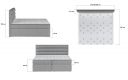 Boxspring krevet Softy - sa spremnikom - više boja i dimenzija