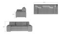 Sofa Porto 3 - 210x90x98 cm
