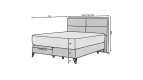 Boxspring krevet Safiro - više dimenzija