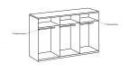 Bijeli ormar s kliznim vratima Minden2 - 270x65x208 cm