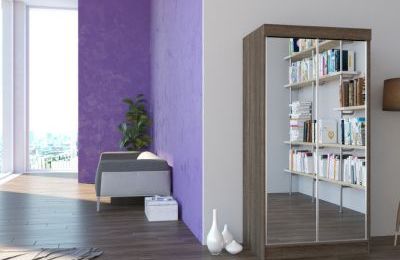 Ormar s kliznim vratima i ogledalom Luiziana - 100x62x200 cm