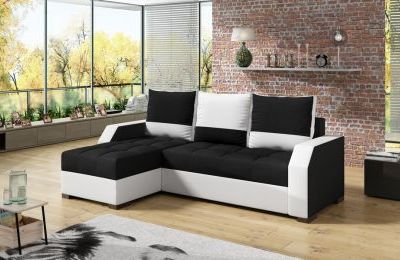 Kutna garnitura Aris s ležajem i spremnikom - 150x250x72 cm