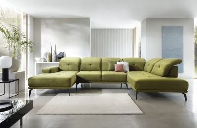 Kutna garnitura Bretan s pomičnim sjedalima - 180x350x200 cm