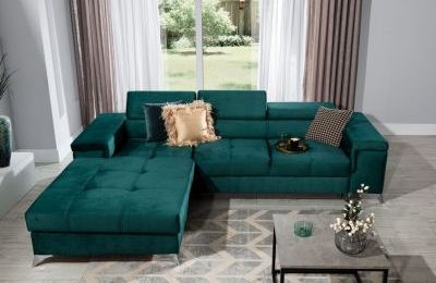 Kutna garnitura Ricardo s ležajem i spremnikom - 205x280x90 cm