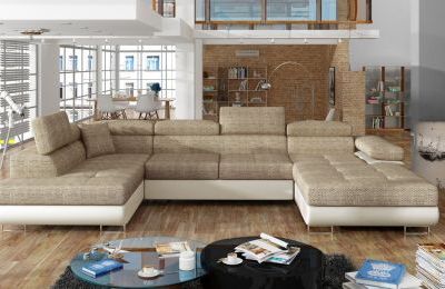 Kutna garnitura Rodrigo s ležajem i spremnikom - 202x345x90 cm