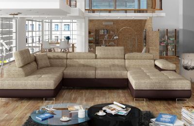 Kutna garnitura Rodrigo s ležajem i spremnikom - 202x345x90 cm