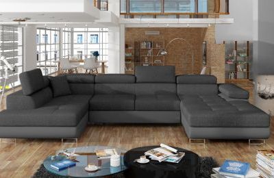 Kutna garnitura Rodrigo s ležajem i spremnikom - 202x345x90 cm