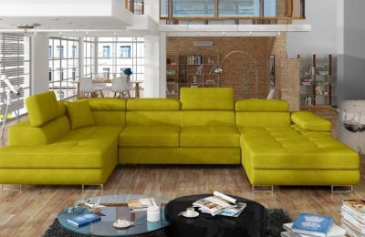 Kutna garnitura Rodrigo s ležajem i spremnikom - 202x345x90 cm