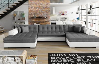 Kutna garnitura Vento s ležajem - 165x355x80 cm