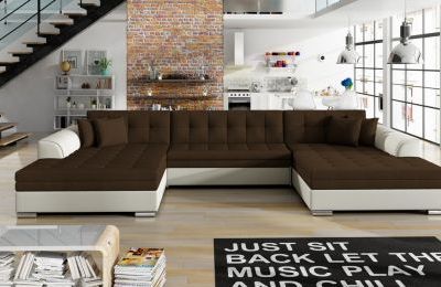 Kutna garnitura Vento s ležajem - 165x355x80 cm