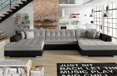 Kutna garnitura Vento s ležajem - 165x355x80 cm