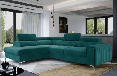 Kutna garnitura Laurence s ležajem i spremnikom - 205x275x98 cm