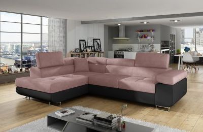 Kutna garnitura Anton s ležajem i spremnikom - 202x275x90 cm