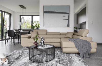 Kutna garnitura Anton s ležajem i spremnikom - 202x275x90 cm