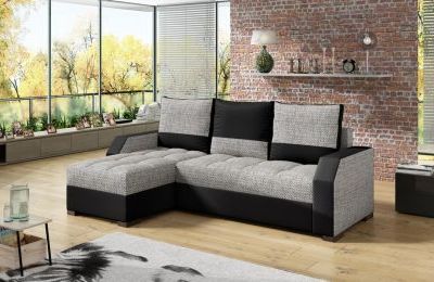 Kutna garnitura Aris s ležajem i spremnikom - 150x250x72 cm