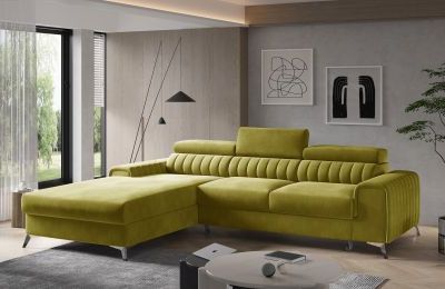 Kutna garnitura Grayson s ležajem i spremnikom - 205x275x98 cm