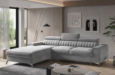 Kutna garnitura Grayson s ležajem i spremnikom - 205x275x98 cm