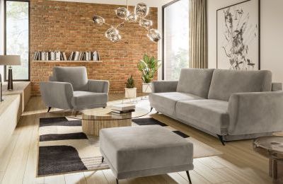 Set sjedećih garnitura Megis - fotelja + dvosjed + tabure