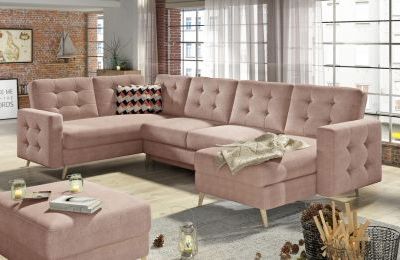 Kutna garnitura Asgard U s ležajem i spremnikom - 202x320x90 cm