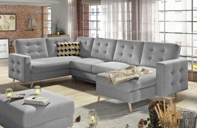 Kutna garnitura Asgard U s ležajem i spremnikom - 202x320x90 cm