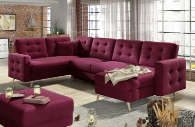 Kutna garnitura Asgard U s ležajem i spremnikom - 202x320x90 cm