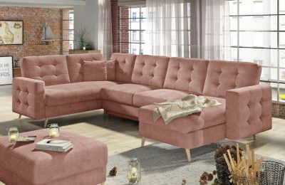 Kutna garnitura Asgard U s ležajem i spremnikom - 202x320x90 cm