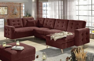 Kutna garnitura Asgard U s ležajem i spremnikom - 202x320x90 cm