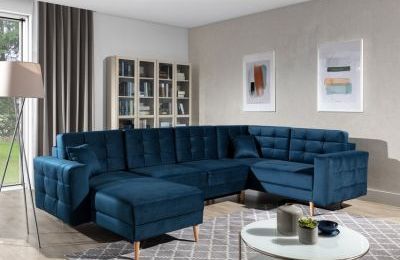 Kutna garnitura Asgard U s ležajem i spremnikom - 202x320x90 cm