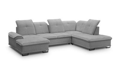 Kutna garnitura s pomičnim sjedalima i ležajem Boss U - 230x346x176 cm