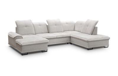 Kutna garnitura s pomičnim sjedalima i ležajem Boss U - 230x346x176 cm