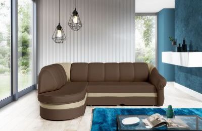 Kutna garnitura Benano s ležajem i spremnikom- 180x250x85 cm