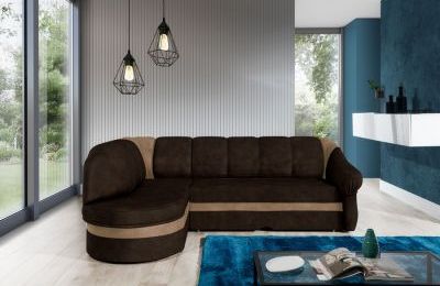 Kutna garnitura Benano s ležajem i spremnikom- 180x250x85 cm