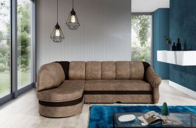 Kutna garnitura Benano s ležajem i spremnikom- 180x250x85 cm