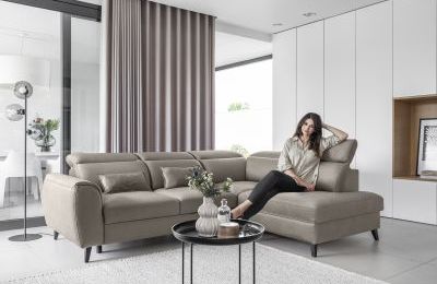 Kutna garnitura Noble na razvlačenje - odabir kuta i boje - 255x201x45 cm