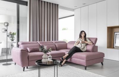 Kutna garnitura Noble na razvlačenje - odabir kuta i boje - 255x201x45 cm