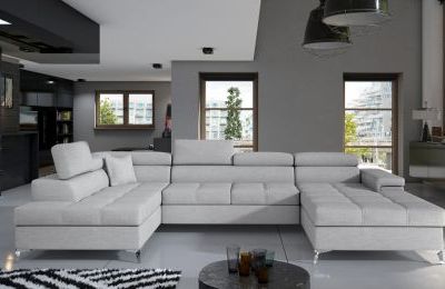 Kutna garnitura Eduardo s ležajem i spremnikom - 202x345x90 cm