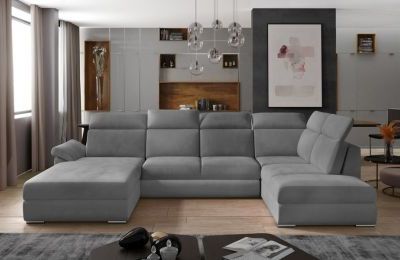 Kutna garnitura Evanell s ležajem i spremnikom - 210x330x102 cm