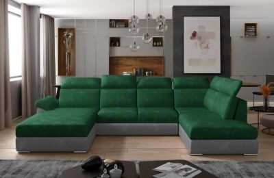 Kutna garnitura Evanell s ležajem i spremnikom - 210x330x102 cm