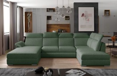 Kutna garnitura Evanell s ležajem i spremnikom - 210x330x102 cm