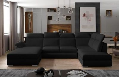 Kutna garnitura Evanell s ležajem i spremnikom - 210x330x102 cm