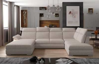 Kutna garnitura Evanell s ležajem i spremnikom - 210x330x102 cm