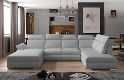 Kutna garnitura Evanell s ležajem i spremnikom - 210x330x102 cm