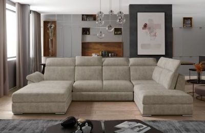 Kutna garnitura Evanell s ležajem i spremnikom - 210x330x102 cm