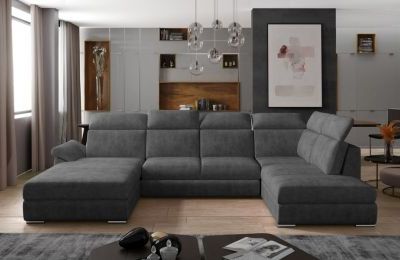 Kutna garnitura Evanell s ležajem i spremnikom - 210x330x102 cm