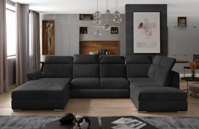 Kutna garnitura Evanell s ležajem i spremnikom - 210x330x102 cm