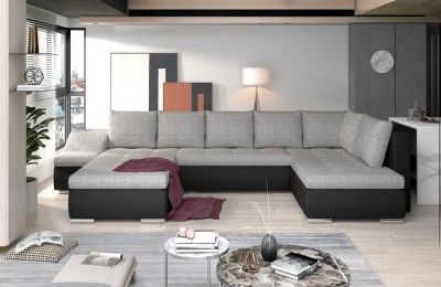 Kutna garnitura Giovanni s ležajem i spremnikom - 200x340x88 cm