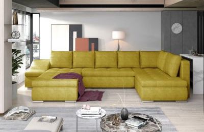 Kutna garnitura Giovanni s ležajem i spremnikom - 200x340x88 cm