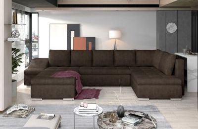 Kutna garnitura Giovanni s ležajem i spremnikom - 200x340x88 cm