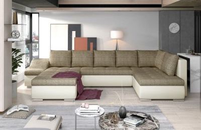 Kutna garnitura Giovanni s ležajem i spremnikom - 200x340x88 cm