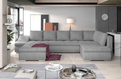 Kutna garnitura Giovanni s ležajem i spremnikom - 200x340x88 cm